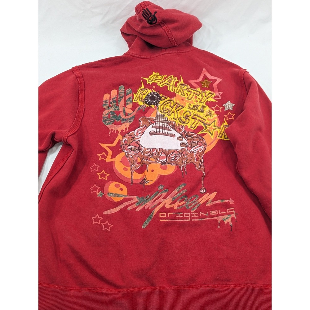 VTG Miskeen Originals Hoodie‎ Sweatshirt Skate Ed Hardy Style Party Rockstar Med